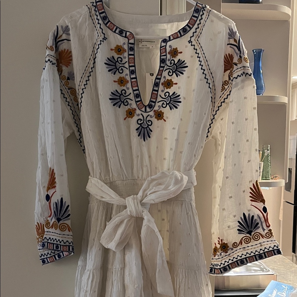 Anthro dress - embroidered.